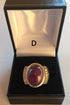 Solid gold and solid sterling silver rings with gemstones, diamonds and Khanda / Adi Shakti symbols